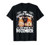 Christmas Gingerbread Birthday Gnomes Xmas Born in December T-Shirt