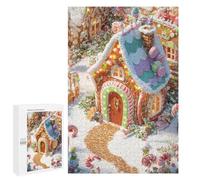 Christmas Gingerbread Village Scene Puzzle 1000 Pièces Educa Jouet en Bois Cadeau Unique Décoration Intérieure Jeu Éducatif Challenge Toy Adultes Et Enfants À Partir De 14 Ans 1000 PCS