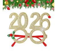 Christmas Glasses | 2026 Dress Up Eyewear, 16,2 x 13 cm Holiday Party Eyeglasses - For Kids Teens Adults Attendees Hosts Night Celebration Office Dinner Caroling Family Gathering Themed Event New Year