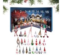 Christmas Gnome Decor, Holiday Countdown Calendar, 8.27x8.27in Compact Festive Doll Ornament, 24-Day Number Display, Plush Standing Figure for Kids, Party, Home, Celebration