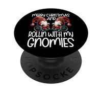 Christmas GNOME Saying for Senior Citizens Wheelchair Santa PopSockets PopGrip Adhésif