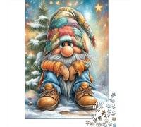 Christmas GNOME Sitting 1000 Pieces for Adults & Kids Colorful Winter GNOME Educational Games Home Decor Puzzle for Family 70x50cm 1000pcs
