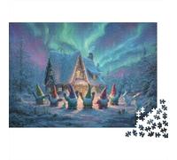 Christmas Gnomes Scene Puzzle 1000 Pièces Educa Jouet en Bois Divertissement Créatif De l'art De La Décoration Jeu Éducatif Challenge Toy Adultes Et Enfants À Partir De 14 Ans 70x50cm/1000pcs