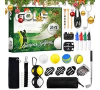 Christmas golfCalendar - 35.2x26.5x5.5cm Holiday Kit, ABS Metal Rubber Components, 24-Day Countdown With golfAccessories | Present For Exciting Daily Surprises Men Husband Dad Friends And Family