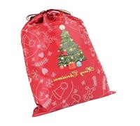 Christmas Goody Bags - Drawstring Treat Sack, Reusable Gift Bag, Lightweight Decorative Pouch for Candy Cookie Small Toy Food Party Celebration, Goody Bag Set, Assorted Colors