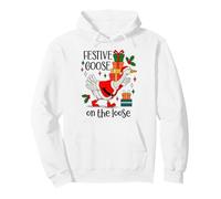 Christmas Goose Festive Goose on The Loose Duck Xmas Holiday Sweat à Capuche