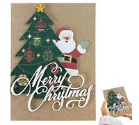 Christmas Greeting Cards - Paper Vintage Assorted Design Set, Christmas Holiday Card Envelopes, Letterheads Blank Included | Festive Greeting Cards Kids Friends Seasonal Writing Home School Office