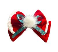Christmas Hair Clips - Christmas Hair Bow Clips | Colorful Red Hair Bows Clips | Cute Christmas Hair Accessories For Christmas Parties | Theme Parties, & Birthday Parties