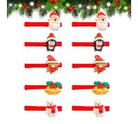 Christmas Hair Ties Accessories - Elastic Scrunchies with Reindeer Santa | Soft Stretch Material for Comfortable Wearing Kids Adults Parties School Seasonal Celebrations