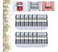 Christmas Handmade Cards Booklet, Handmade Waterfall Christmas Card Booklet, DIY Personalized Wow Card Holder, For Family Friends (Blue,12pcs)