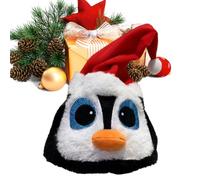 Christmas Hats For Women - Interactive Plush Character Hat | Light And Sound Party Headwear, Funny Penguin Santa Costume For Stage Performance Masquerade And Winter Celebration