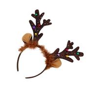Christmas Headband - 0.24x10.43x0.98 Inches Christmas Elk Headbands, Holiday Hair Band, Reindeer Antlers Headband For Wedding Traveling Holiday Camping Picnic BBQ Backyard Party Gathering And Dinner