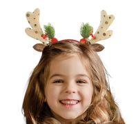 Christmas Headband - 8 Inch Antler Hair Band | Sequin Party Headwear | Festive Accessory For Holiday Events