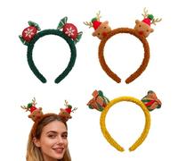 Christmas Headband - Reindeer Antler Hairband Headpiece, Cute Plush Design, Festive Accessory, Soft Comfort Fit | For Women, Girls, Party, Festival, Winter Celebration, New Year Event