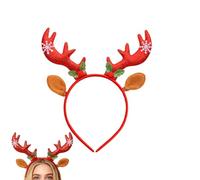 Christmas Headbands for Women - Reindeer Hoop for Holiday | Woven Fabric with Festive Hair Decoration, Lightweight Accessory for Vacation Family Gathering Seasonal Celebration Dinner Wedding