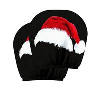 Christmas Headrest Covers 2 Pieces Santa - Cute Universal Decoration