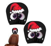 Christmas Headrest Covers - for Cars 2 Pieces Washable Reusable Protector