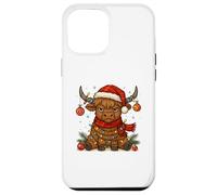 Christmas Highland Cow Tangled Lights Funny Holiday Coque pour iPhone 12 Pro Max