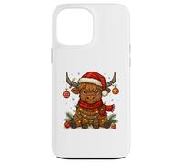 Christmas Highland Cow Tangled Lights Funny Holiday Coque pour iPhone 13 Pro Max