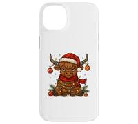 Christmas Highland Cow Tangled Lights Funny Holiday Coque pour iPhone 14 Plus