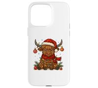 Christmas Highland Cow Tangled Lights Funny Holiday Coque pour iPhone 15 Pro Max