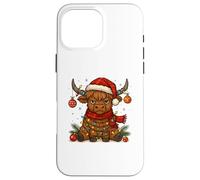 Christmas Highland Cow Tangled Lights Funny Holiday Coque pour iPhone 16 Pro Max