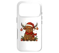 Christmas Highland Cow Tangled Lights Funny Holiday Coque pour iPhone 17 Pro