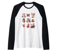 Christmas Holidays Reindeer Penguin Snowman Gingerbread Manche Raglan