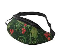 Christmas Holly Casual Taille Fanny Pack Pack avec Sangle réglable pour Sport Crossbody Sac à bandoulière Poitrine Sac