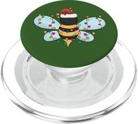 Christmas Honey Bee String Lights for Beekeeper & Bee Lover PopSockets PopGrip pour MagSafe