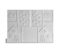 Christmas House Resin Mold, LED Candle Holder Epoxy Resin Mold, Cartoon Village House Mold, Candle Holder Silicone Mold, Romantic Home Decor Mold, Epoxy Resin Candle Holder Mold