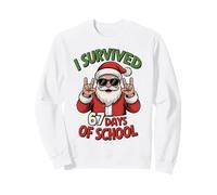 Christmas I Survived 67 Days of School Slang 6 7 Bruh Gen Alpha Z Sweatshirt