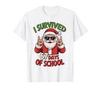 Christmas I Survived 67 Days of School Slang 6 7 Bruh Gen Alpha Z T-Shirt