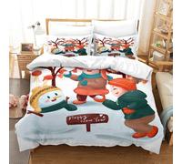 Christmas Impression En D Parure De Couette Avec Fermeture Eclair Housse De Couette Respirante£¬Pour Tout Le Monde£¬Festival Housse De Couette Av