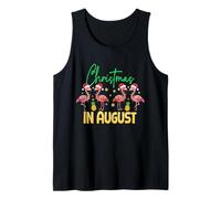 Christmas in August Ananas Tropical Flamingo Summer Débardeur