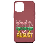 Christmas in August Flamingo Summer Ananas Tropical Coque pour iPhone 12/12 Pro