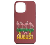 Christmas in August Flamingo Summer Ananas Tropical Coque pour iPhone 13 Pro Max
