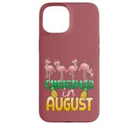 Christmas in August Flamingo Summer Ananas Tropical Coque pour iPhone 15