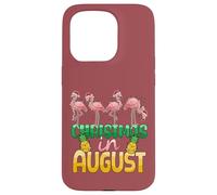 Christmas in August Flamingo Summer Ananas Tropical Coque pour iPhone 15 Pro