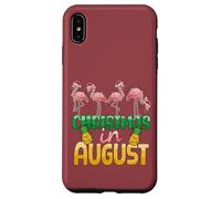 Christmas in August Flamingo Summer Ananas Tropical Coque pour iPhone XS Max