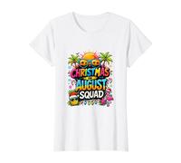 Christmas in August Squad Summer Holiday Party Art T-Shirt Graphique avec Valeur