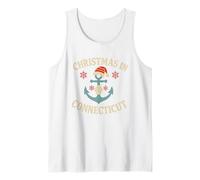 Christmas in Connecticut Chemise Nautique Père Noël Ancre Mignonne Débardeur