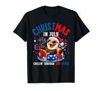 Christmas in July Bald Eagle Chillin Through 250 Years T-Shirt