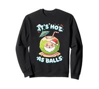 Christmas in July It's Hot As Balls Père Noël Noix de Coco Sweatshirt