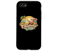 Christmas in July Santa Tropical Beach Sunset Scène Coque pour iPhone SE (2020) / 7/8