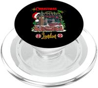 Christmas in London Big Ben Lumières de Vacances pour Cabine téléphonique Rouge PopSockets PopGrip pour MagSafe