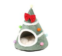 Christmas Indoor Cat House,Semi-Enclosed Winter - Christmas Pet Indoor House for Cat | for Small Medium Large Breeds Living Room Bedroom Balcony Playing Resting Napping