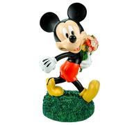 Christmas Inspirations Disney Figurine de jardin décorative 3D Mickey Mouse avec fleurs H : 19,5 cm en plastique - Figurine cadeau de Saint Valentin Mickey Mouse Style de décoration moderne pour les