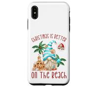 Christmas is Better on The Beach Funny Xmas GNOME Coque pour iPhone XS Max