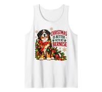 Christmas is Better with My Bernese Mountain Dog Lights Débardeur